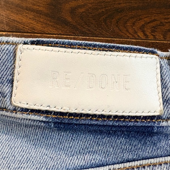 RE/DONE Comfort Stretch High Rise Straight Leg 70s Stove Pipe Jeans in Mid 90’s - Picture 9 of 15